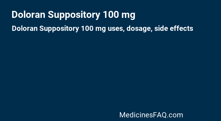 Doloran Suppository 100 mg