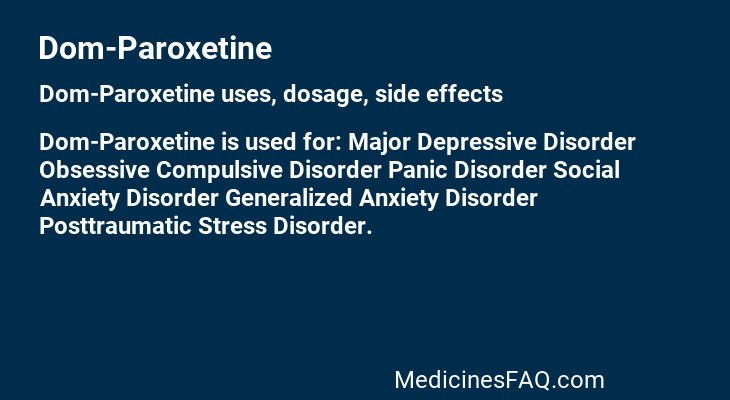 Dom-Paroxetine