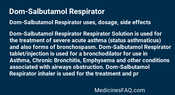 Dom-Salbutamol Respirator