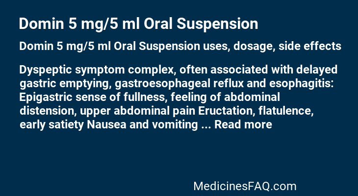 Domin 5 mg/5 ml Oral Suspension