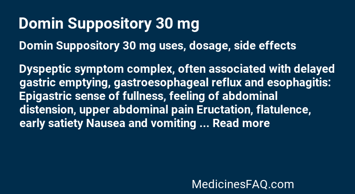 Domin Suppository 30 mg