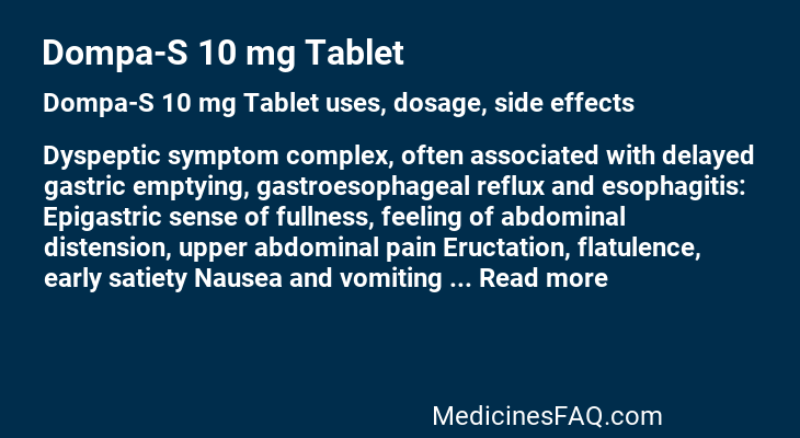 Dompa-S 10 mg Tablet