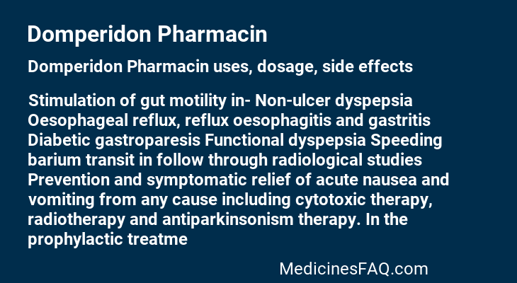 Domperidon Pharmacin