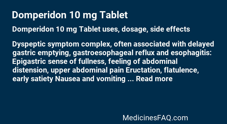 Domperidon 10 mg Tablet