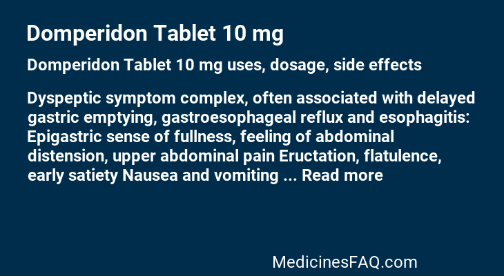 Domperidon Tablet 10 mg