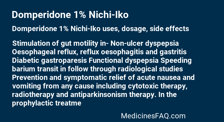 Domperidone 1% Nichi-Iko
