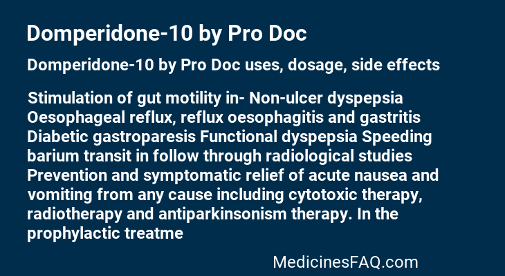 Domperidone-10 by Pro Doc