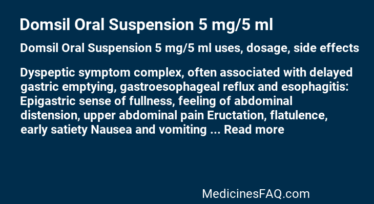 Domsil Oral Suspension 5 mg/5 ml