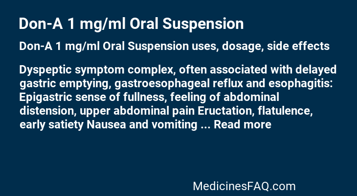 Don-A 1 mg/ml Oral Suspension