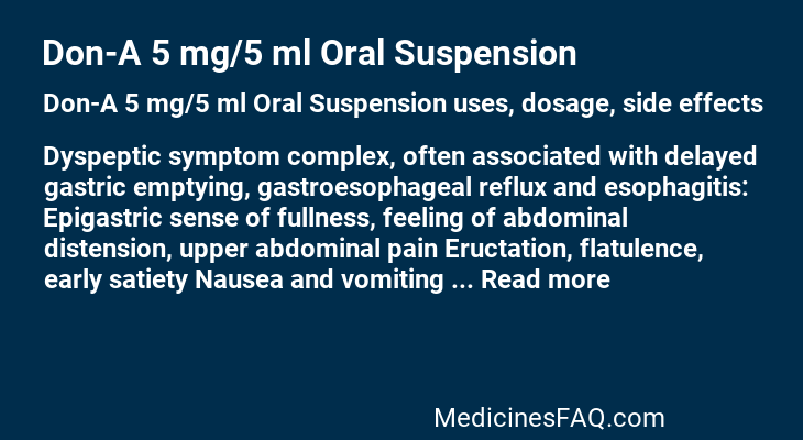 Don-A 5 mg/5 ml Oral Suspension