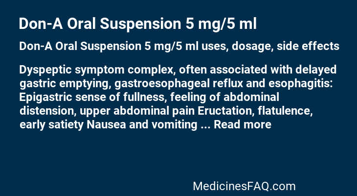 Don-A Oral Suspension 5 mg/5 ml