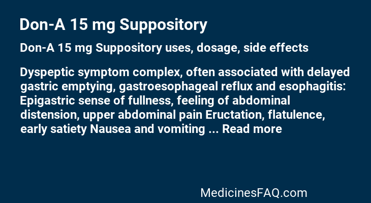 Don-A 15 mg Suppository