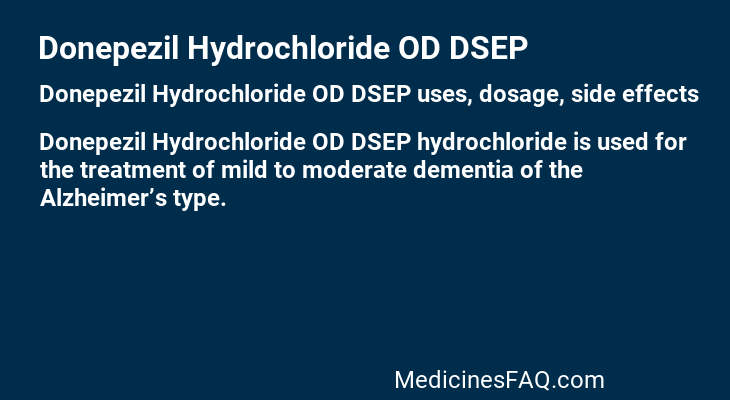 Donepezil Hydrochloride OD DSEP