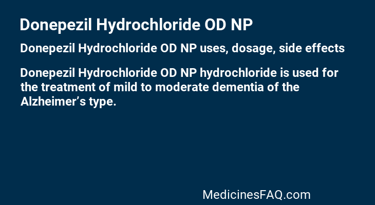 Donepezil Hydrochloride OD NP