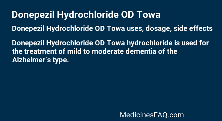 Donepezil Hydrochloride OD Towa
