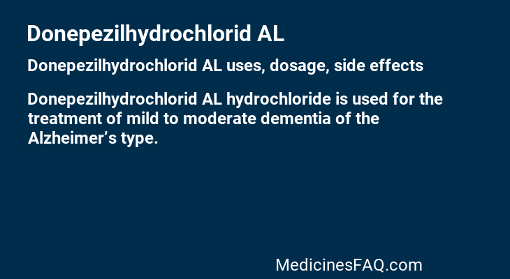 Donepezilhydrochlorid AL