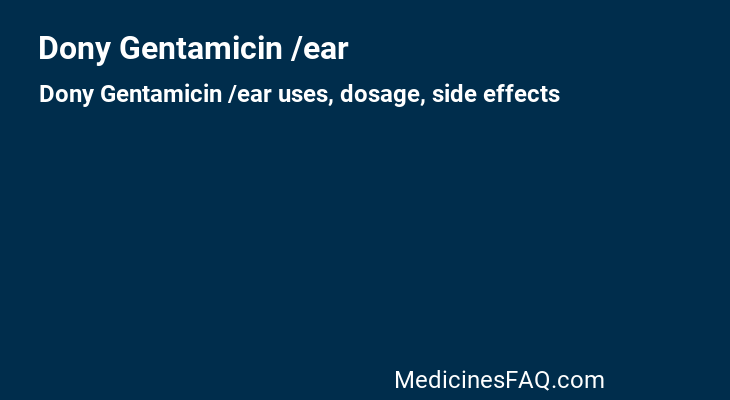 Dony Gentamicin /ear