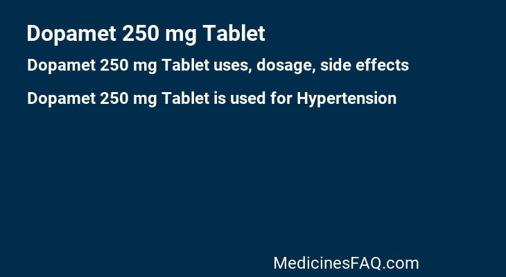 Dopamet 250 mg Tablet