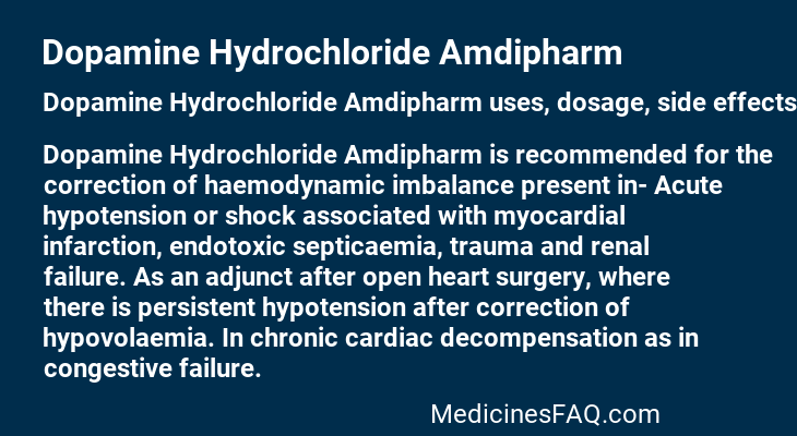 Dopamine Hydrochloride Amdipharm