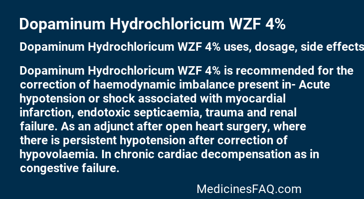 Dopaminum Hydrochloricum WZF 4%