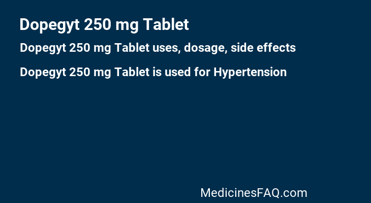 Dopegyt 250 mg Tablet