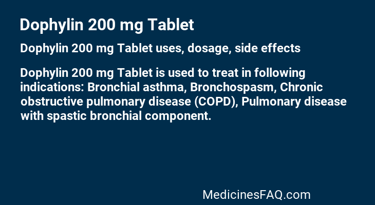 Dophylin 200 mg Tablet