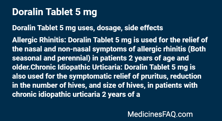 Doralin Tablet 5 mg