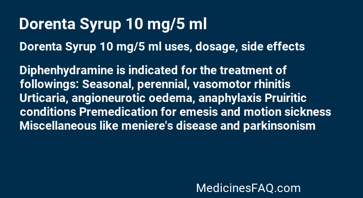 Dorenta Syrup 10 mg/5 ml