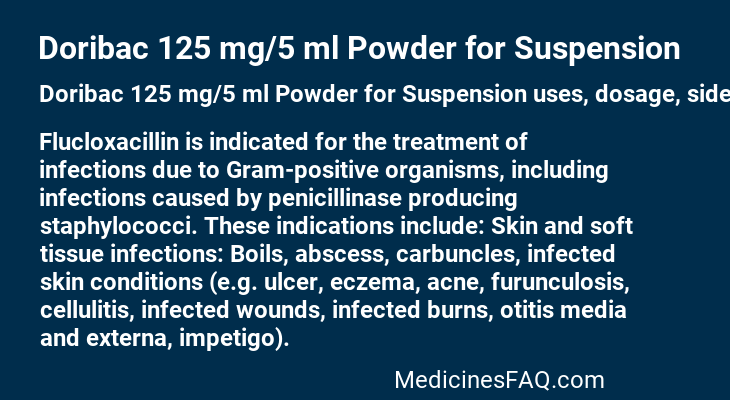 Doribac 125 mg/5 ml Powder for Suspension