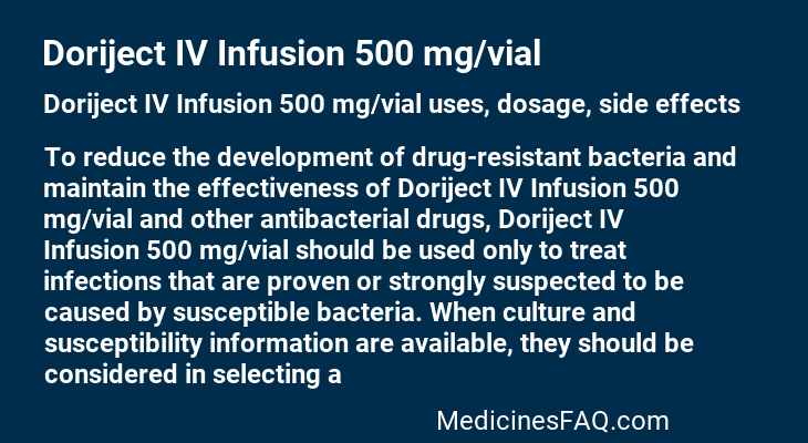 Doriject IV Infusion 500 mg/vial