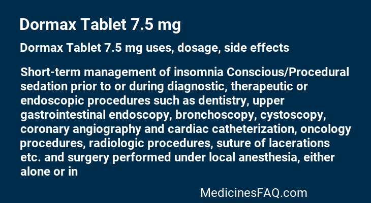 Dormax Tablet 7.5 mg