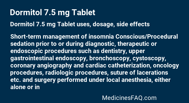 Dormitol 7.5 mg Tablet