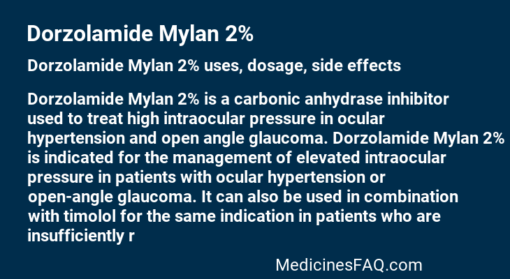 Dorzolamide Mylan 2%