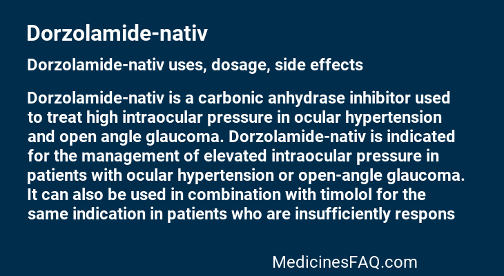 Dorzolamide-nativ