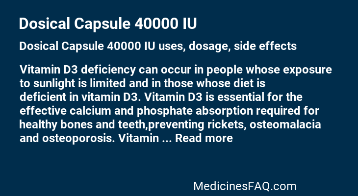 Dosical Capsule 40000 IU