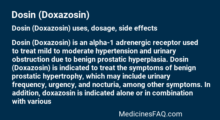 Dosin (Doxazosin)