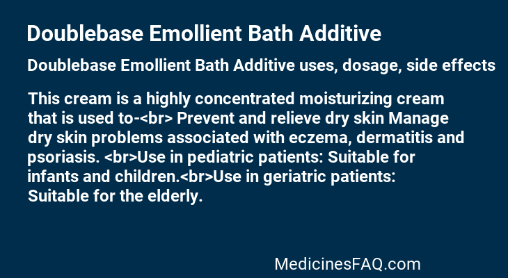 Doublebase Emollient Bath Additive