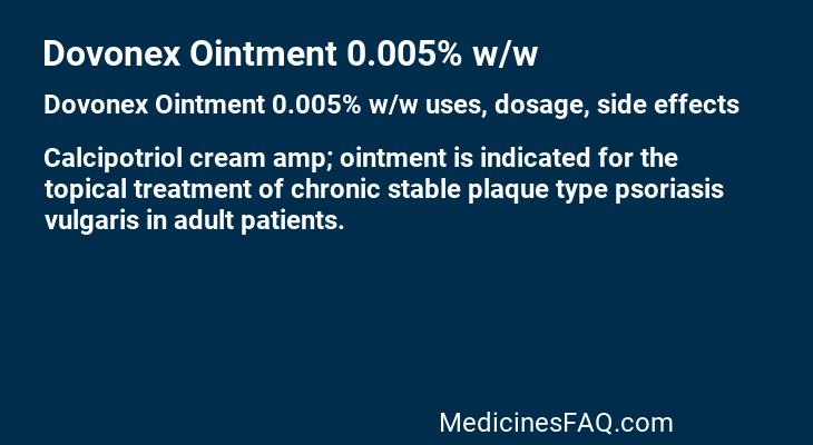Dovonex Ointment 0.005% w/w