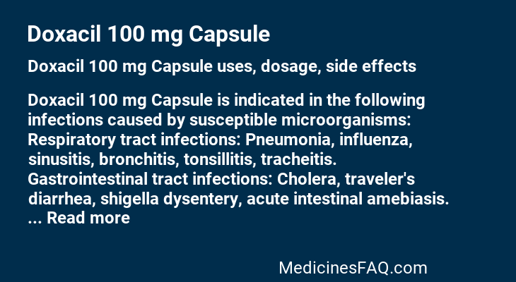 Doxacil 100 mg Capsule