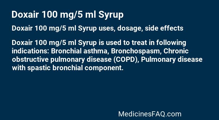 Doxair 100 mg/5 ml Syrup