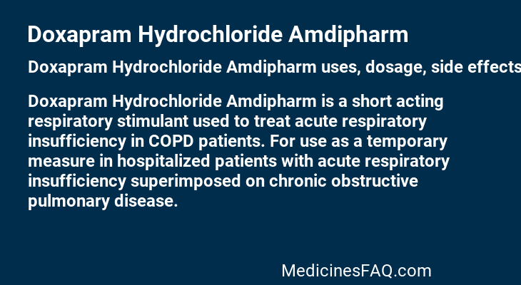 Doxapram Hydrochloride Amdipharm