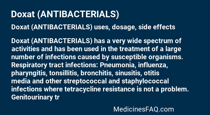 Doxat (ANTIBACTERIALS)