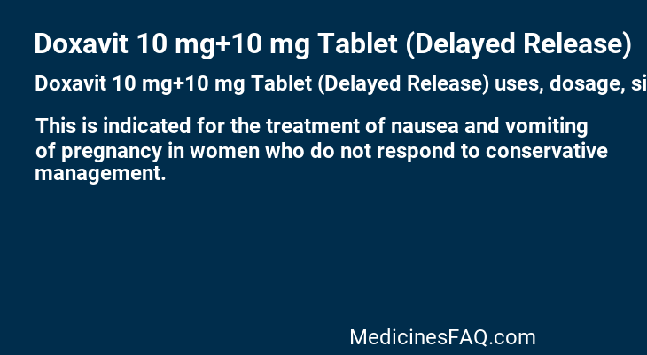 Doxavit 10 mg+10 mg Tablet (Delayed Release)