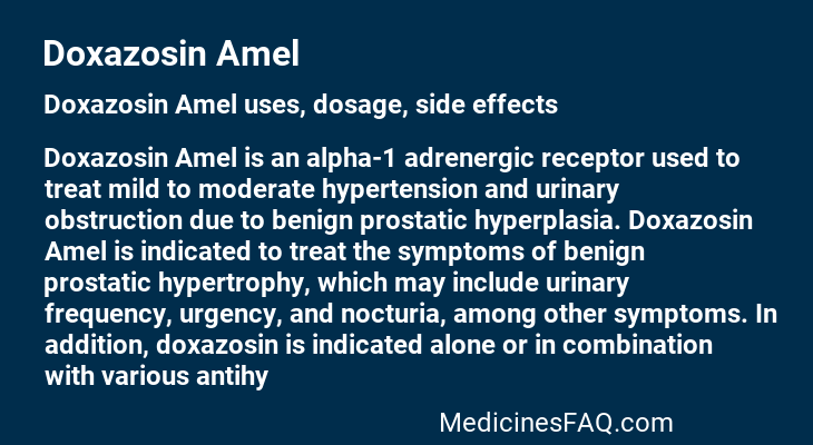 Doxazosin Amel