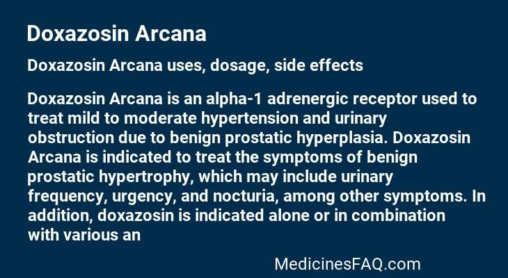 Doxazosin Arcana