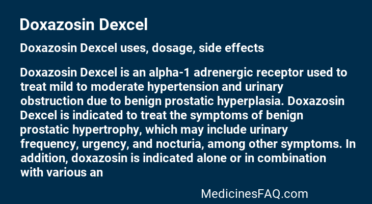 Doxazosin Dexcel