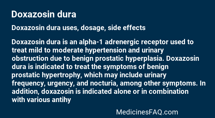 Doxazosin dura