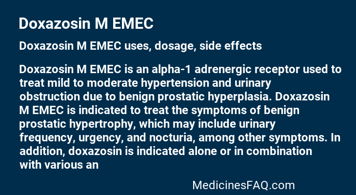 Doxazosin M EMEC