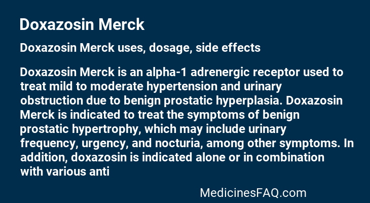 Doxazosin Merck