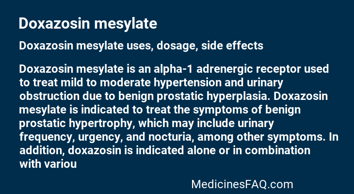 Doxazosin mesylate